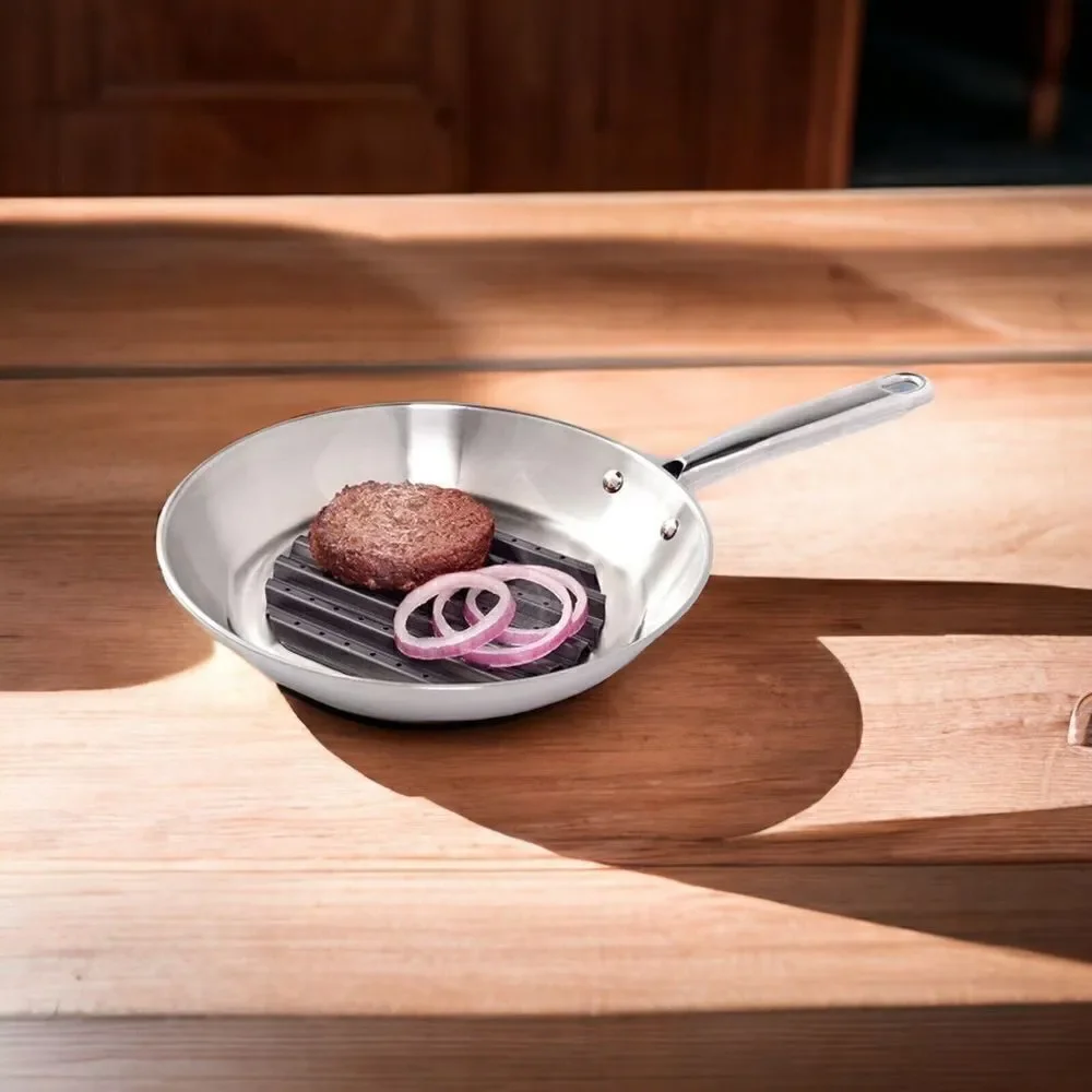 Chef Tony Greaseless Griller Indoor Skillet Pan Frying Healthy Cooking
